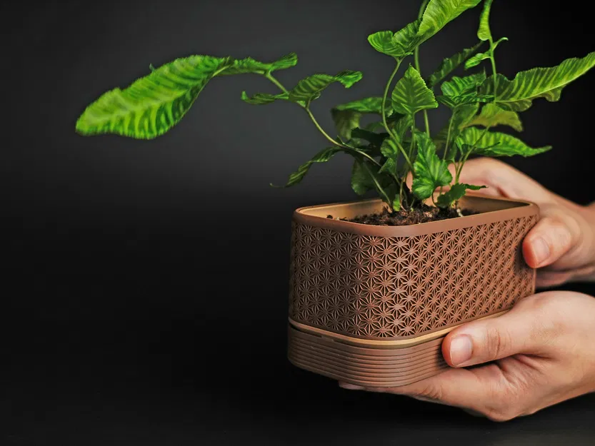 Chậu cây Komori với đế chứa nước tiện dụng - Image 4