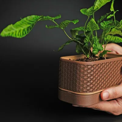 Chậu cây Komori với đế chứa nước tiện dụng