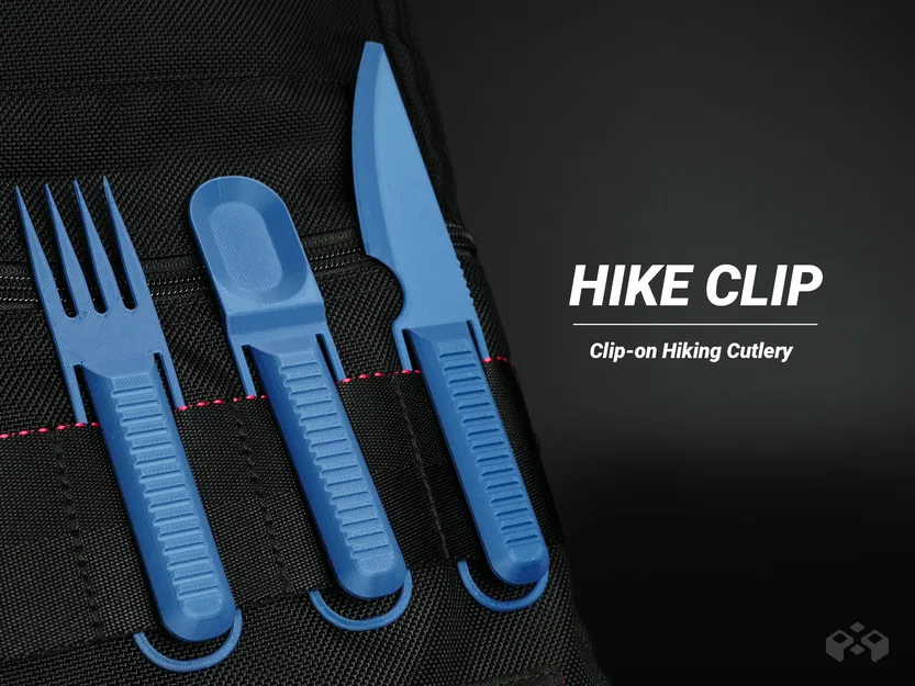 Bộ dụng cụ ăn uống dã ngoại dạng kẹp (Clip-on Hiking Utensil set) - Image 1