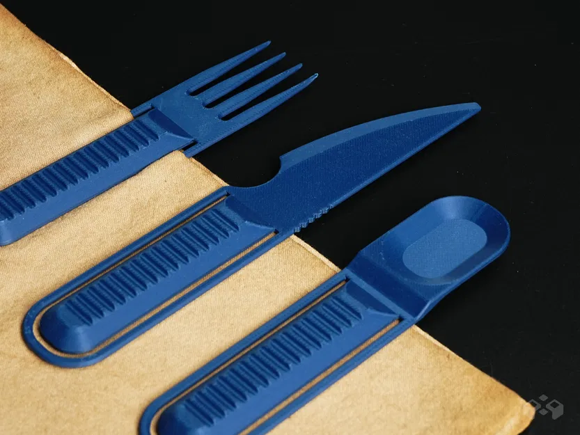 Bộ dụng cụ ăn uống dã ngoại dạng kẹp (Clip-on Hiking Utensil set) - Image 5