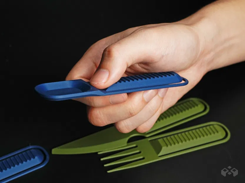 Bộ dụng cụ ăn uống dã ngoại dạng kẹp (Clip-on Hiking Utensil set) - Image 6