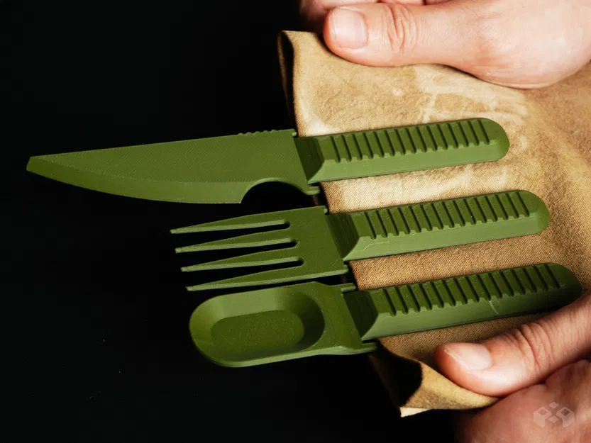 Bộ dụng cụ ăn uống dã ngoại dạng kẹp (Clip-on Hiking Utensil set) - Image 7