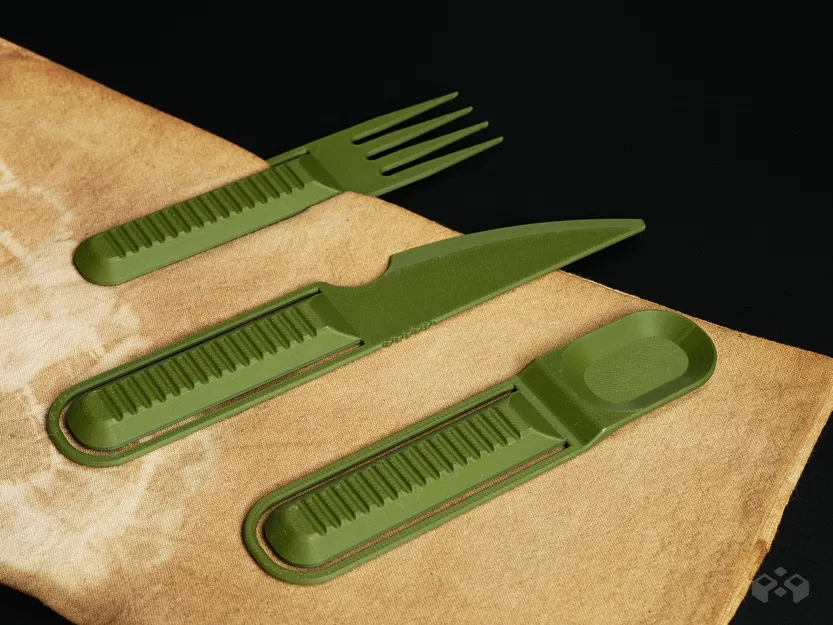 Bộ dụng cụ ăn uống dã ngoại dạng kẹp (Clip-on Hiking Utensil set) - Image 10