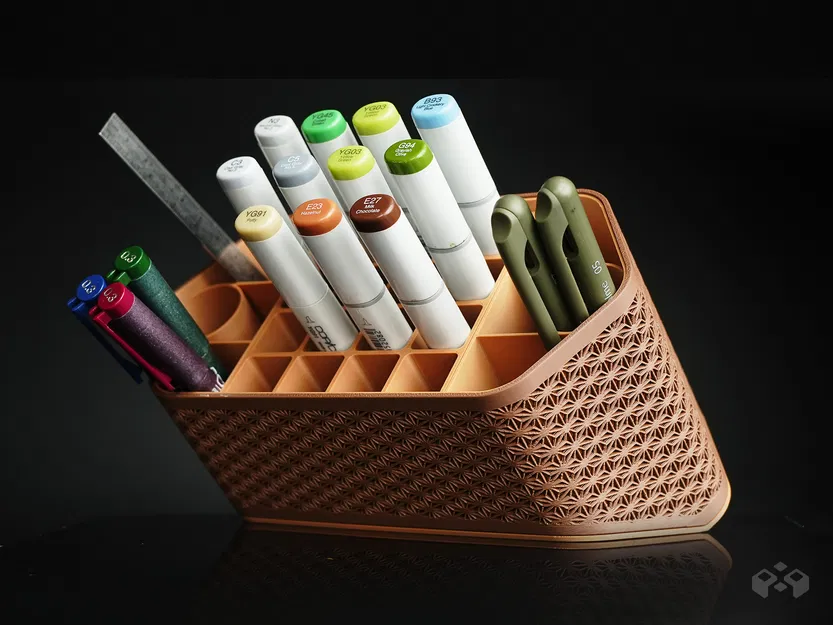 Ống cắm bút Asanoha - Kệ đựng đồ để bàn - Image 8