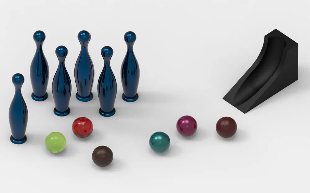 Bộ trò chơi Mini Desktop Bowling in 3D - Image 1