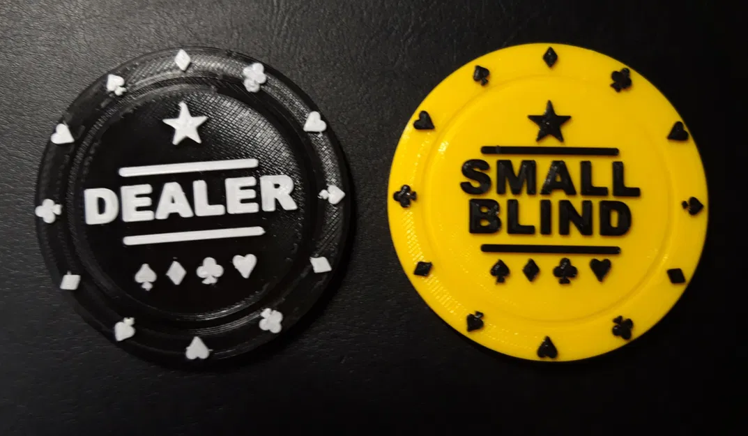 Bộ Poker Tokens/Buttons (Dealer, Small Blind, Big Blind) - Image 2
