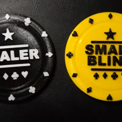 Bộ Poker Tokens/Buttons (Dealer, Small Blind, Big Blind)