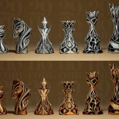 Bộ Cờ Vua Cách Điệu (Stylized Chess Set)