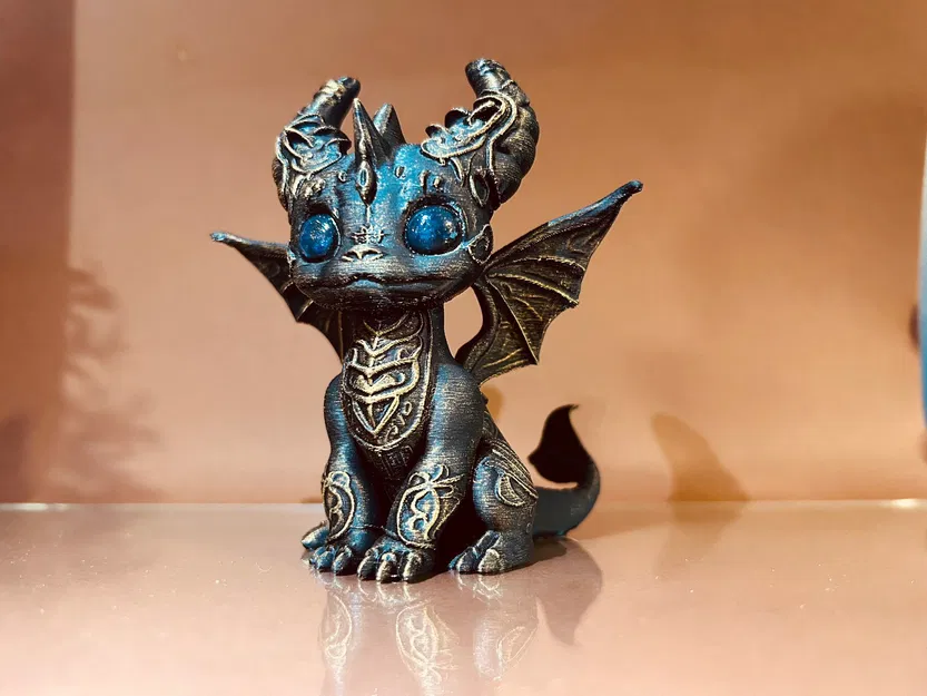 Mô hình 3D Baby Dragon - Đồ trang trí bàn làm việc cực đáng yêu - Image 1