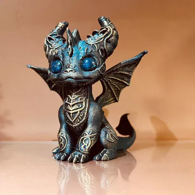 Mô hình 3D Baby Dragon - Đồ trang trí bàn làm việc cực đáng yêu