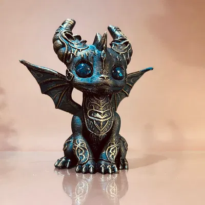 Mô hình 3D Baby Dragon - Đồ trang trí bàn làm việc cực đáng yêu