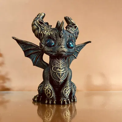 Mô hình 3D Baby Dragon - Đồ trang trí bàn làm việc cực đáng yêu