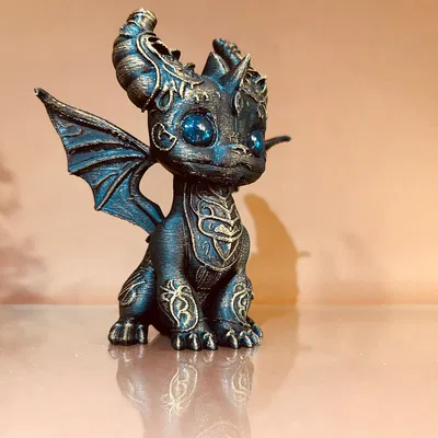 Mô hình 3D Baby Dragon - Đồ trang trí bàn làm việc cực đáng yêu