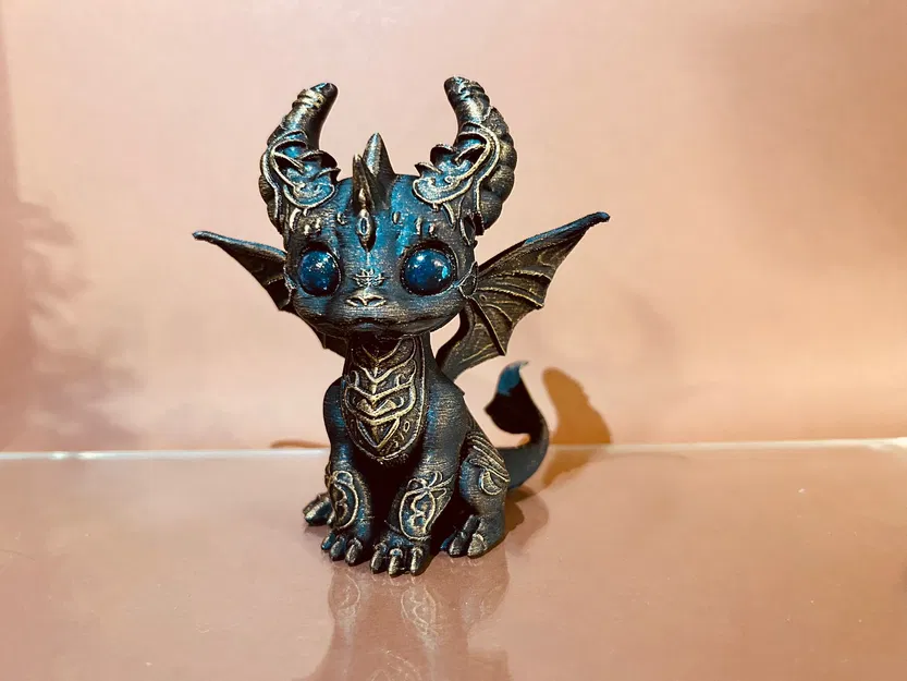Mô hình 3D Baby Dragon - Đồ trang trí bàn làm việc cực đáng yêu - Image 6