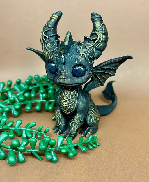 Mô hình 3D Baby Dragon - Đồ trang trí bàn làm việc cực đáng yêu - Image 7