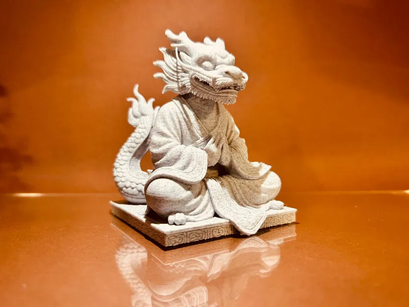 Mô hình rồng thiền định (Meditating Dragon) in 3D trang trí đẹp mắt - Image 1