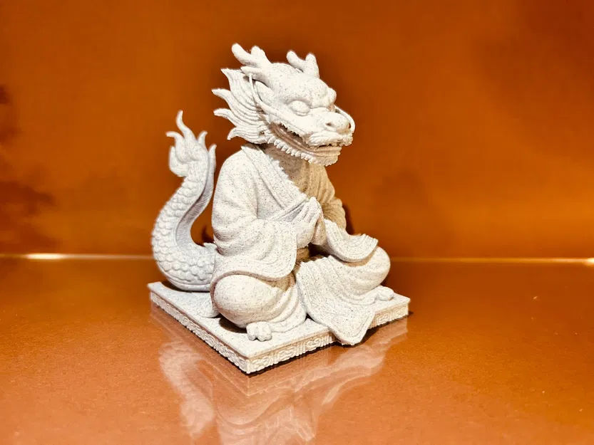Mô hình rồng thiền định (Meditating Dragon) in 3D trang trí đẹp mắt - Image 3