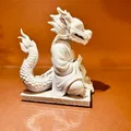 Mô hình rồng thiền định (Meditating Dragon) in 3D trang trí đẹp mắt - Thumbnail 4