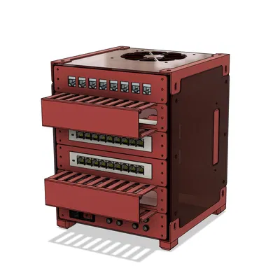 Tủ mạng 6U mini cho home lab