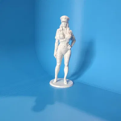 Mô hình nữ cảnh sát 12cm đầy cá tính cho người yêu in 3D