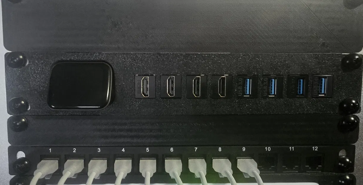 Ngàm gắn JetKVM 8 khe Keystone cho tủ Rack 10-inch - Image 3