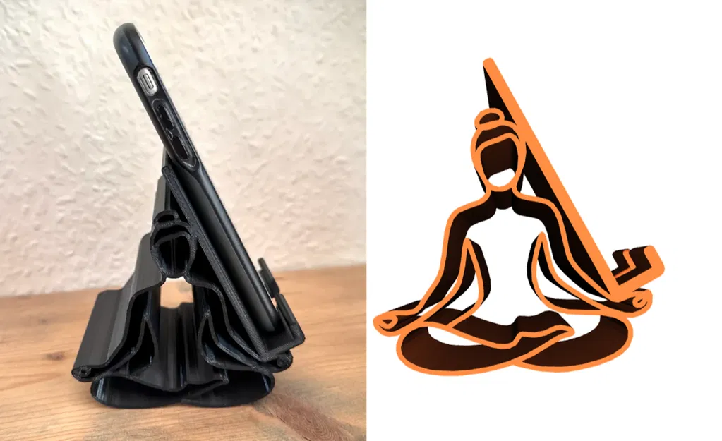 Giá đỡ điện thoại hình người Yoga độc đáo in 3D - Image 1