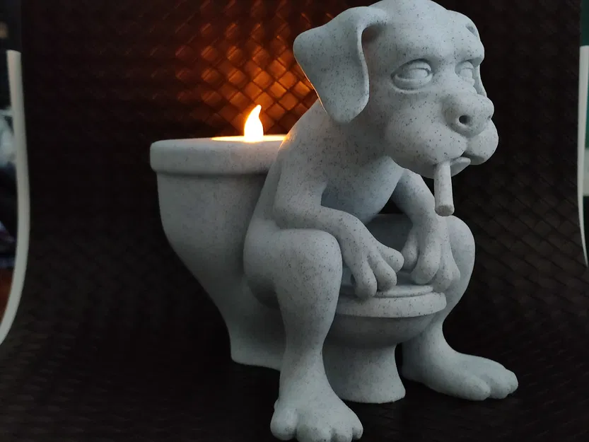 Hangover Buddy - Đồ trang trí phòng tắm / Giá đỡ đèn LED tealight hình cún cưng - Image 1