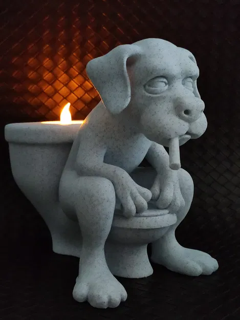 Hangover Buddy - Đồ trang trí phòng tắm / Giá đỡ đèn LED tealight hình cún cưng - Image 6