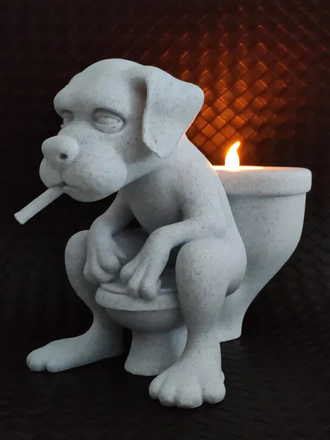 Hangover Buddy - Đồ trang trí phòng tắm / Giá đỡ đèn LED tealight hình cún cưng - Image 7