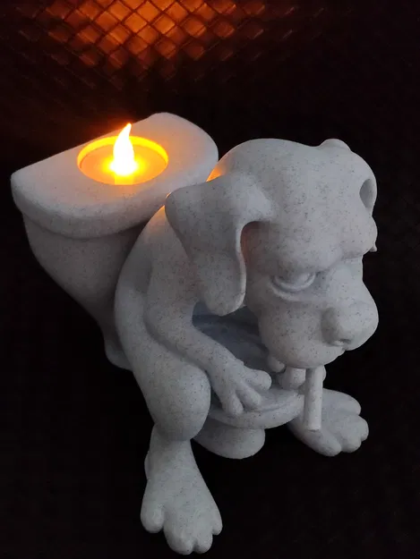 Hangover Buddy - Đồ trang trí phòng tắm / Giá đỡ đèn LED tealight hình cún cưng - Image 8
