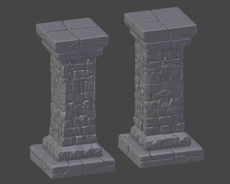 Cột Đá Địa Hình DND - Phiên bản FDM (Không cần support) cho Wargame - Image 1