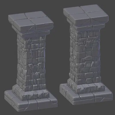 Cột Đá Địa Hình DND - Phiên bản FDM (Không cần support) cho Wargame