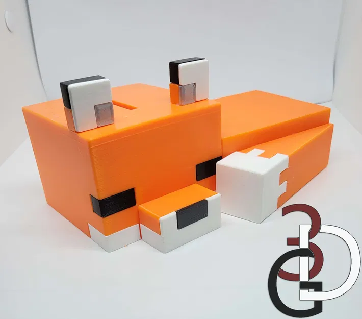 Ống heo Minecraft hình chú cáo (Minecraft Fox Piggy Bank) - Image 1