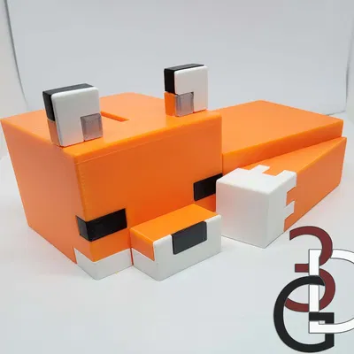 Ống heo Minecraft hình chú cáo (Minecraft Fox Piggy Bank)