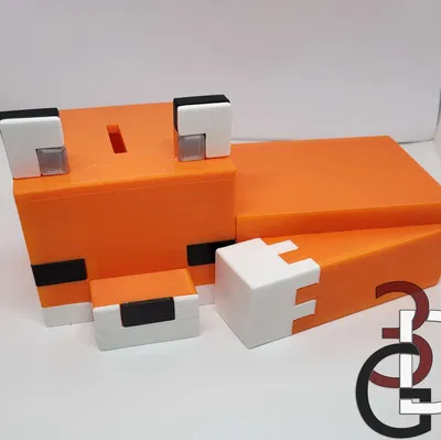 Ống heo Minecraft hình chú cáo (Minecraft Fox Piggy Bank)