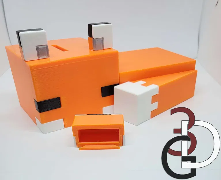 Ống heo Minecraft hình chú cáo (Minecraft Fox Piggy Bank) - Image 5