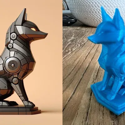Mô hình Cáo cơ khí tương lai (Futuristic Fox) in 3D độc đáo