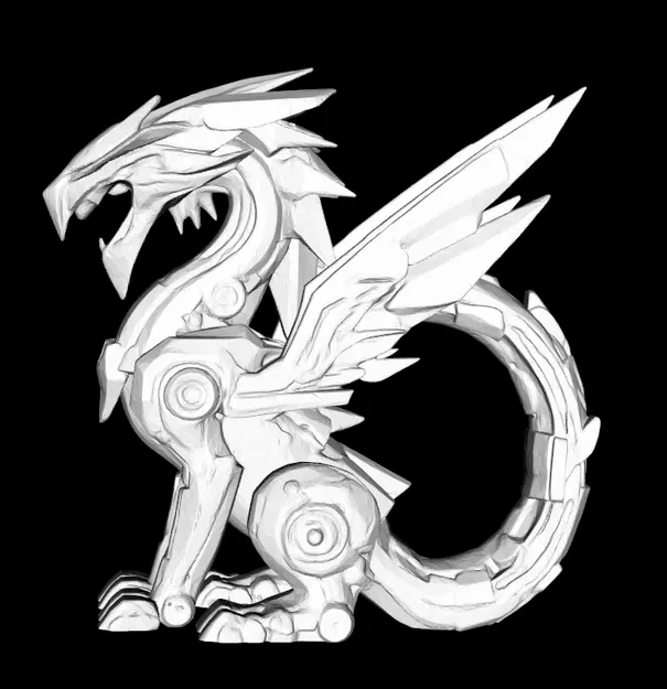 Mô hình rồng máy Futuristic Dragon #1 in 3D ấn tượng - Image 4