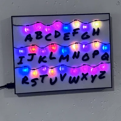 Bảng đèn trang trí treo tường theo phong cách Stranger Things