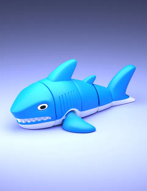 Flexi Shark - Mô hình cá mập khớp nối linh hoạt, in print-in-place cực dễ - Image 1
