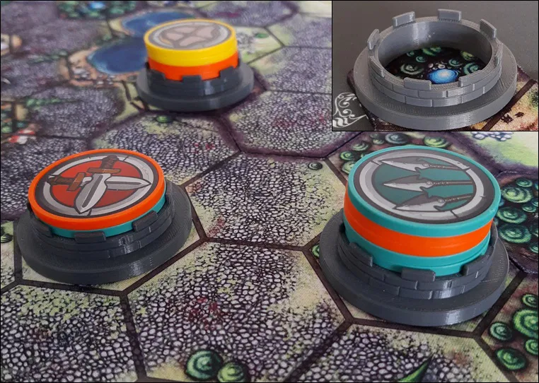 Bộ Spires và Giá đỡ Chợ cho Boardgame Cloudspire - Image 1