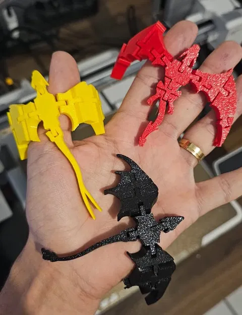 Mô hình Rồng Khớp Nối Articulated Dragon STL - In nguyên khối không cần support - Image 1