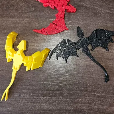 Mô hình Rồng Khớp Nối Articulated Dragon STL - In nguyên khối không cần support
