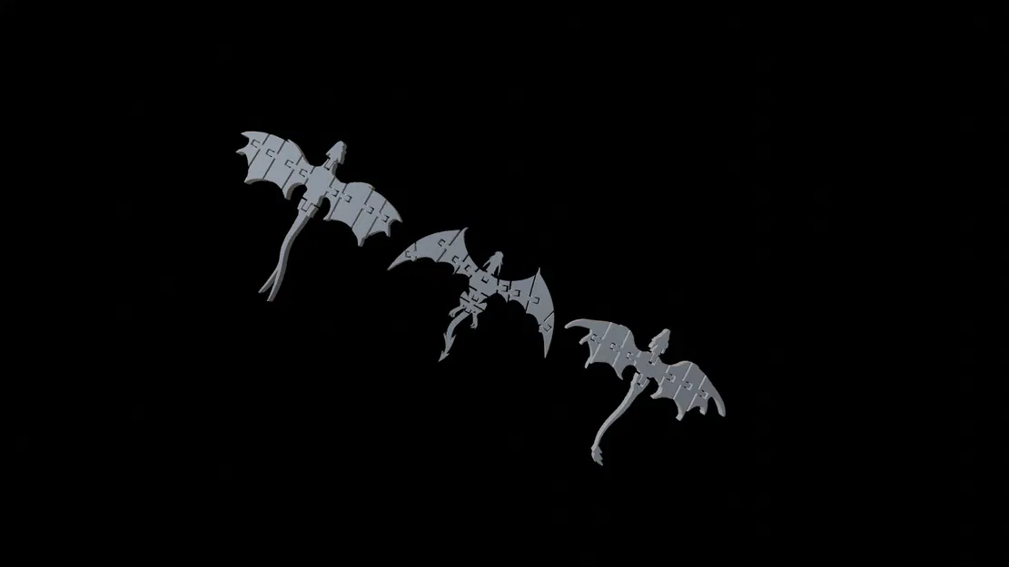 Mô hình Rồng Khớp Nối Articulated Dragon STL - In nguyên khối không cần support - Image 5