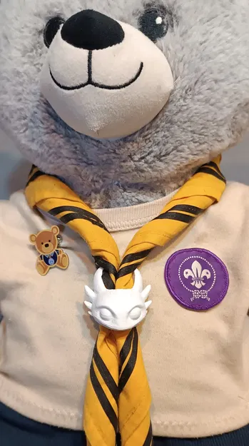 Vòng kẹp khăn quàng Light Fury 3D - Phụ kiện hướng đạo sinh độc đáo - Image 5