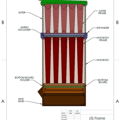 Thùng Nuôi Ong 5 Khung Hoàn Chỉnh (15 - 25 Lít) - Không Cần Support