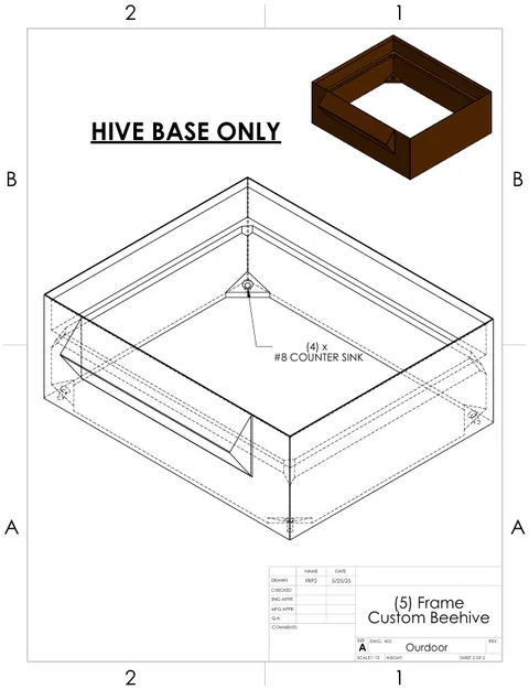 Thùng Nuôi Ong 5 Khung Hoàn Chỉnh (15 - 25 Lít) - Không Cần Support - Image 3