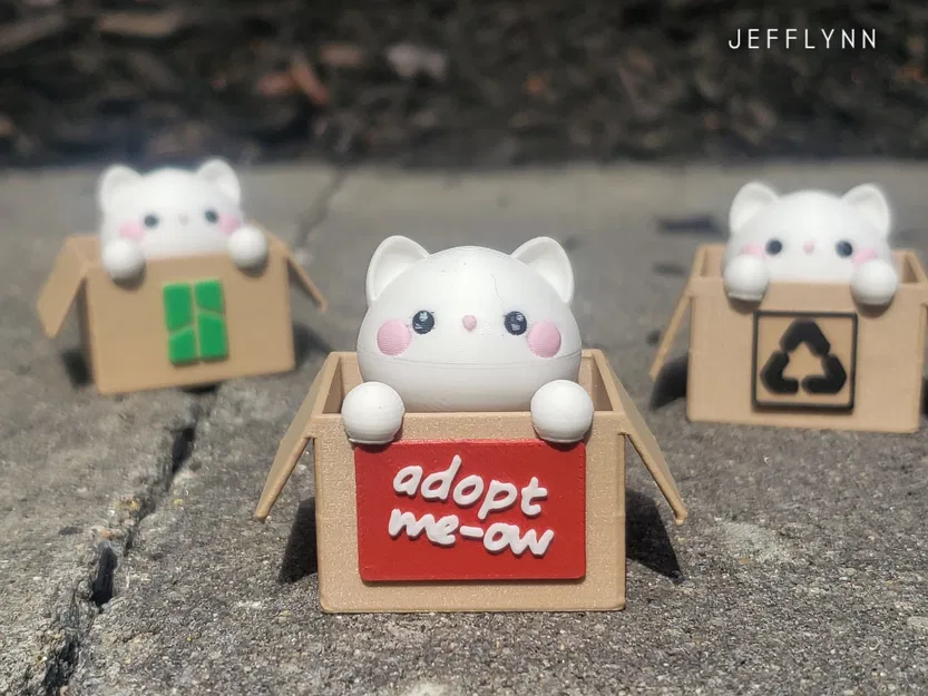 Mèo trong hộp - Móc khóa Fidget Clicker - Image 1