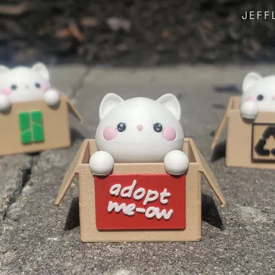 Mèo trong hộp - Móc khóa Fidget Clicker