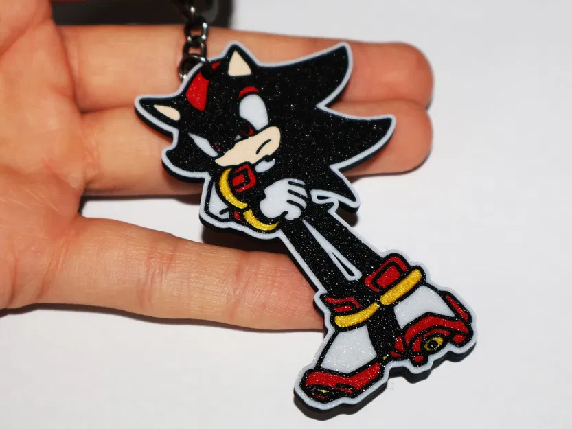 Móc khóa Shadow (Sonic the Hedgehog) - Mẫu in 3D - Image 1